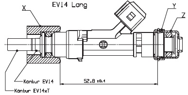 Bosch EV14 Long Dimensions