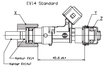 Bosch EV14 Standard Dimensions
